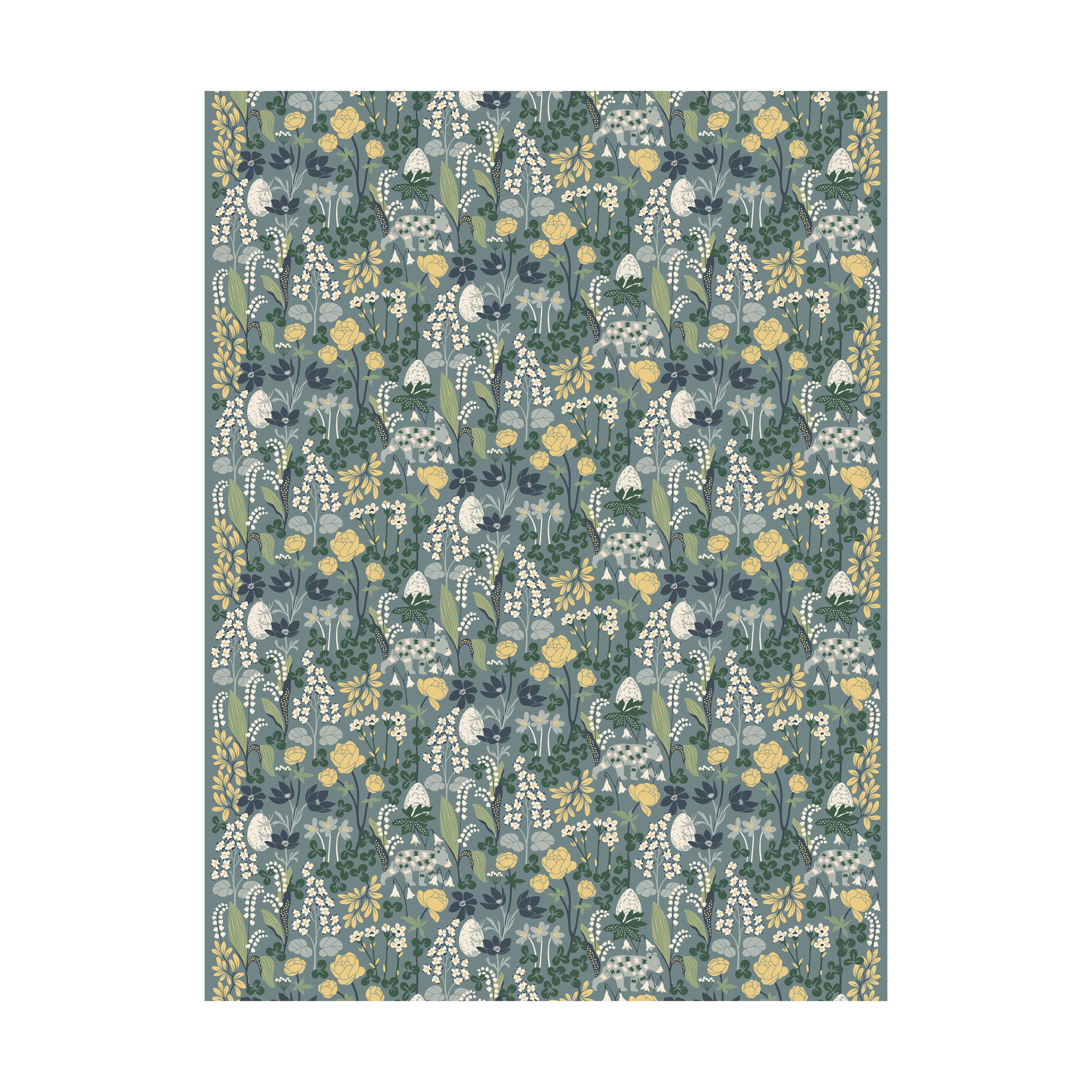 Tela Här sover ingen björn Turquesa