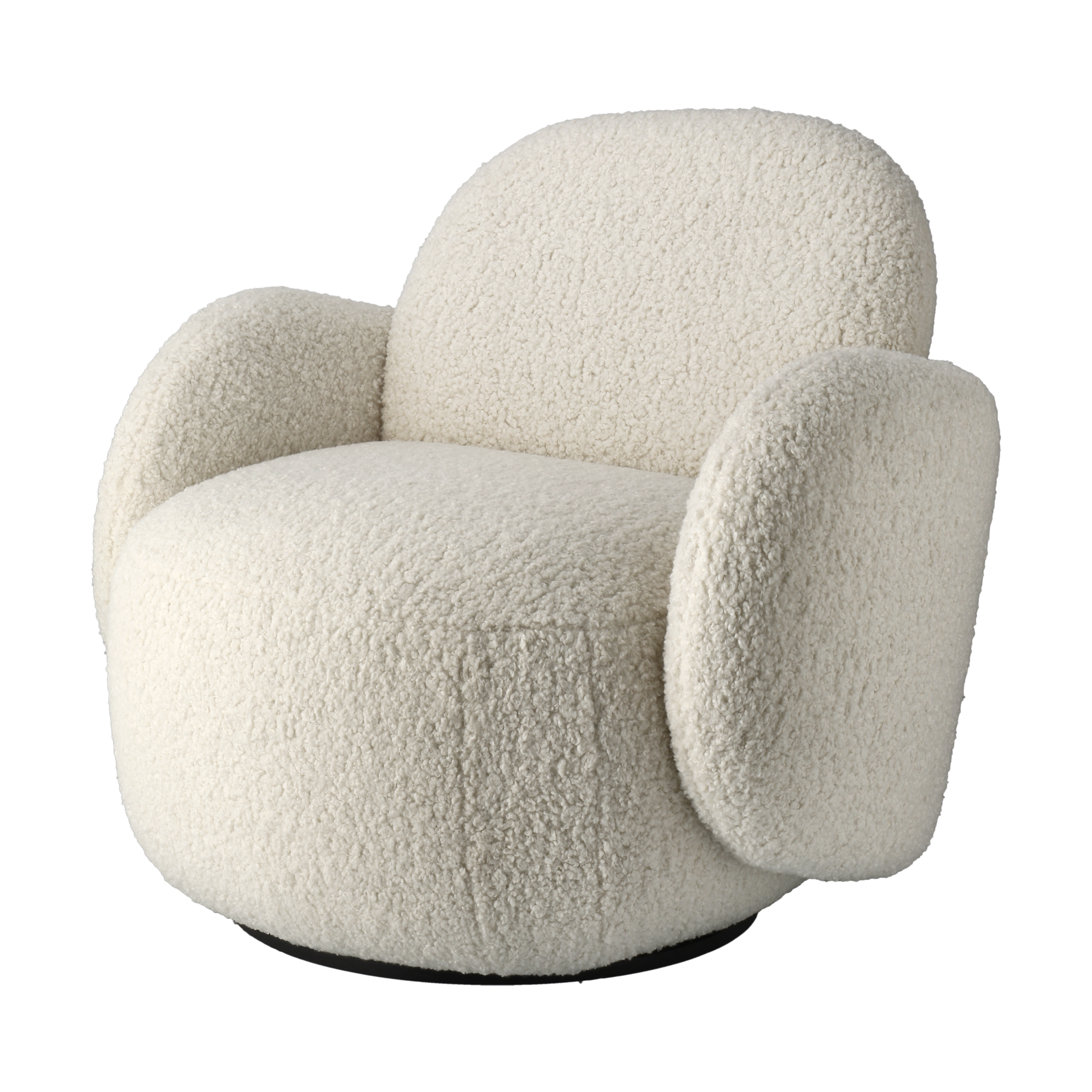Sillón Mo con función giratoria Glore white