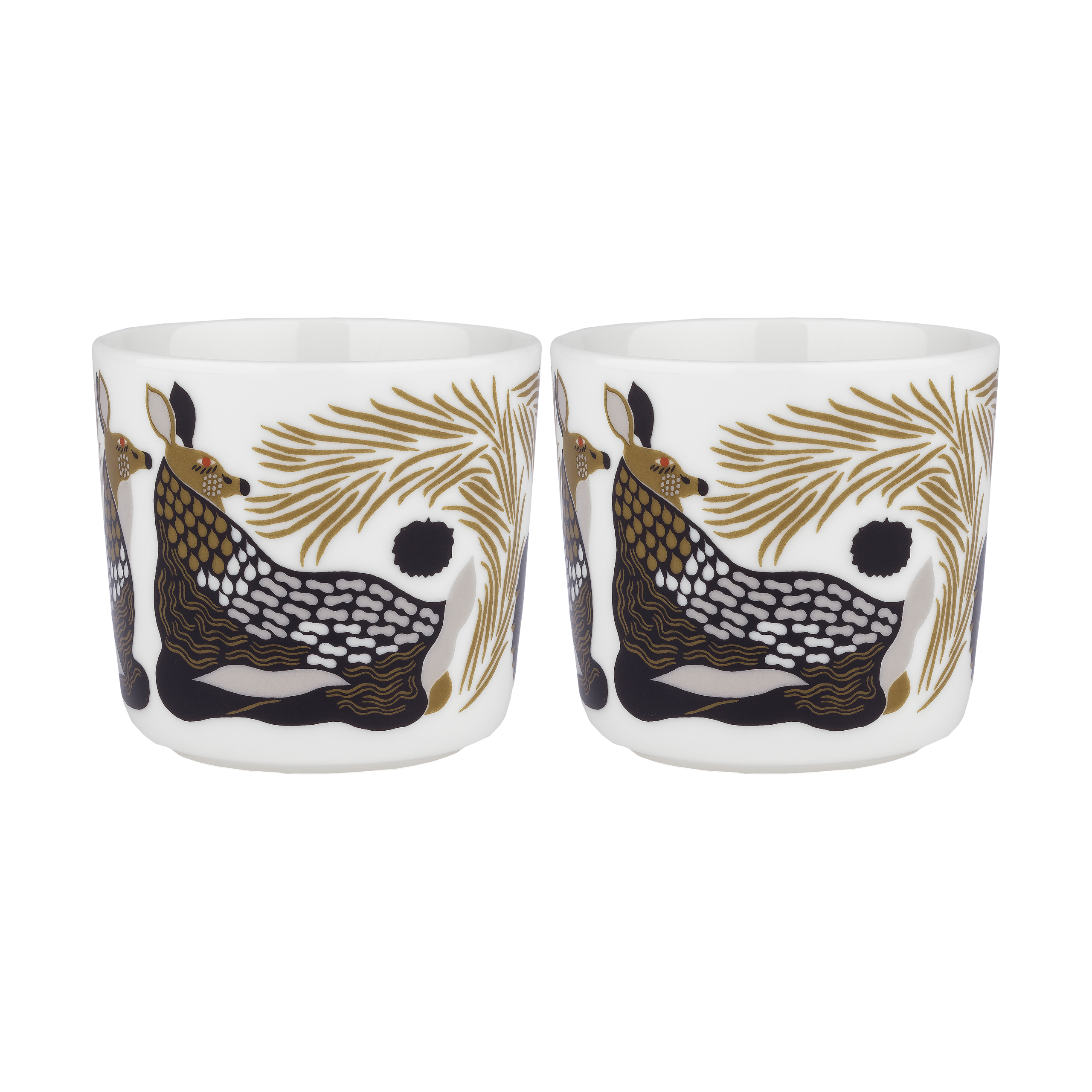 2 Tazas de café Peura sin asa de 20 cl White-coal-mud-light grey