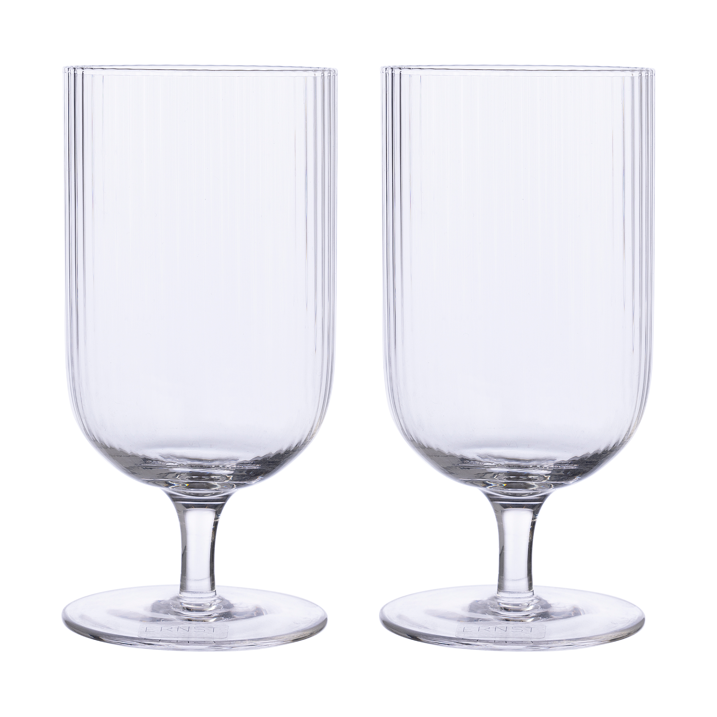 2 Copas de cerveza Ernst con relieve Transparente