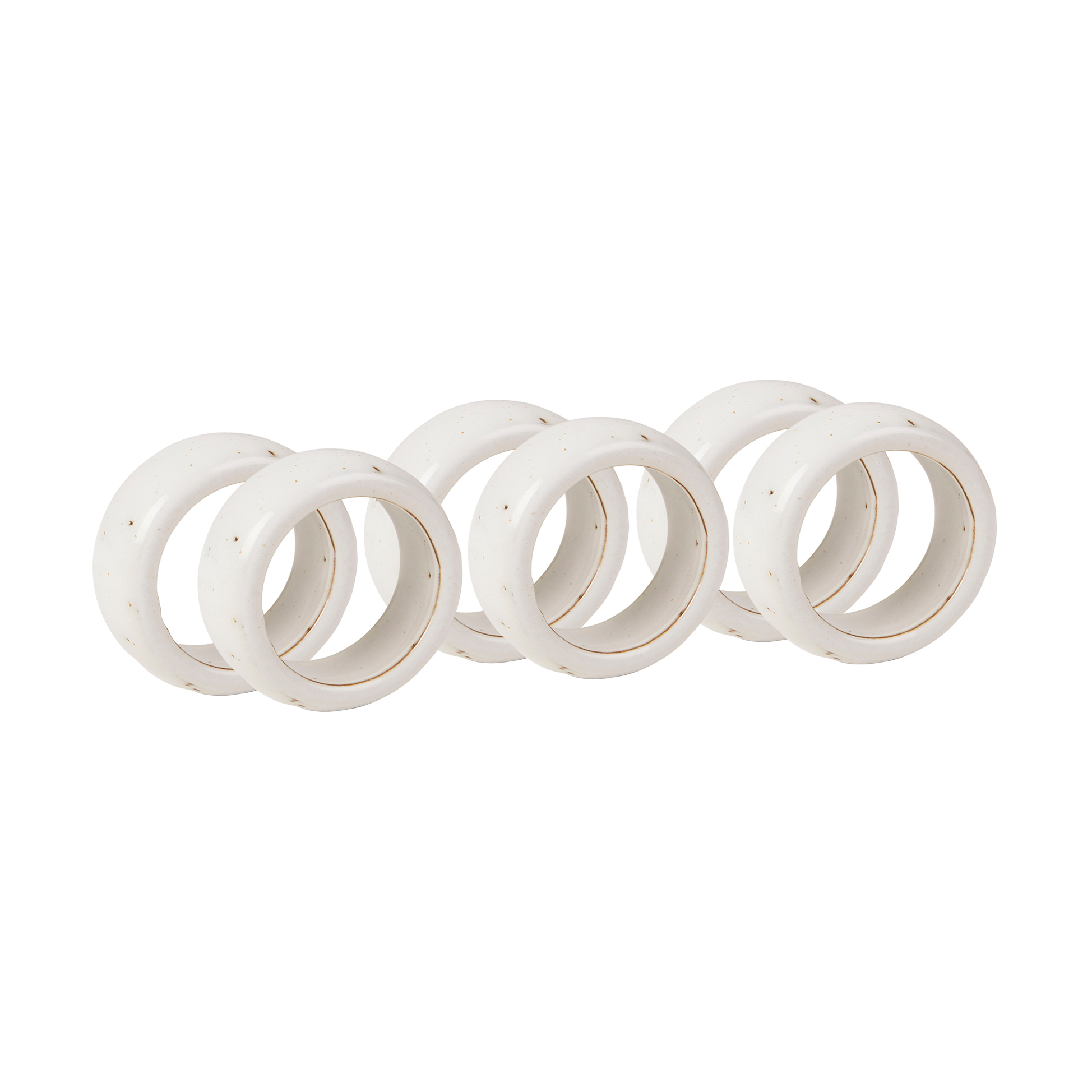 6 Anillos para servilletas Nordic Vanilla Cream with grains