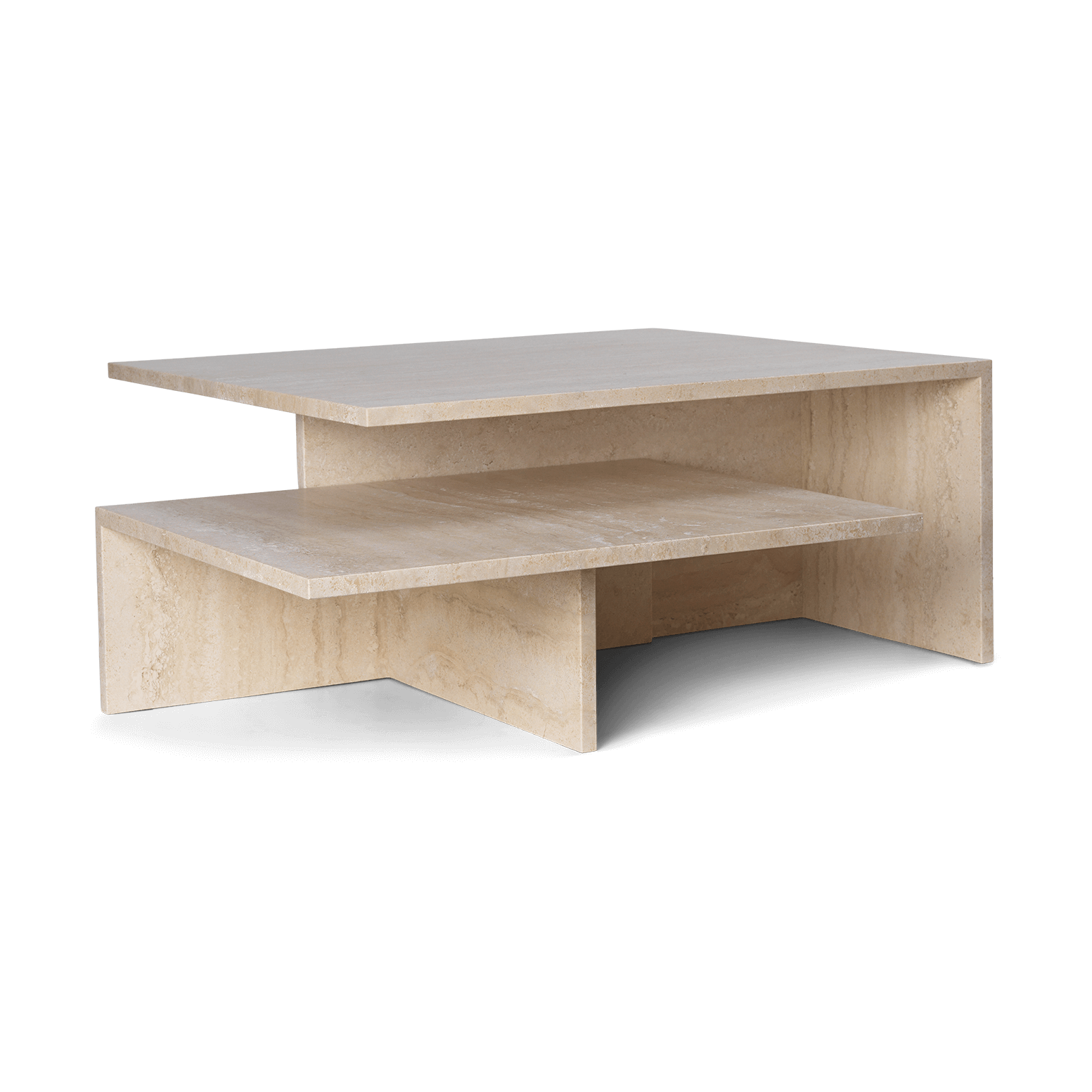Mesa de centro Distinct Grande Duo 133x70x35 cm Travertino