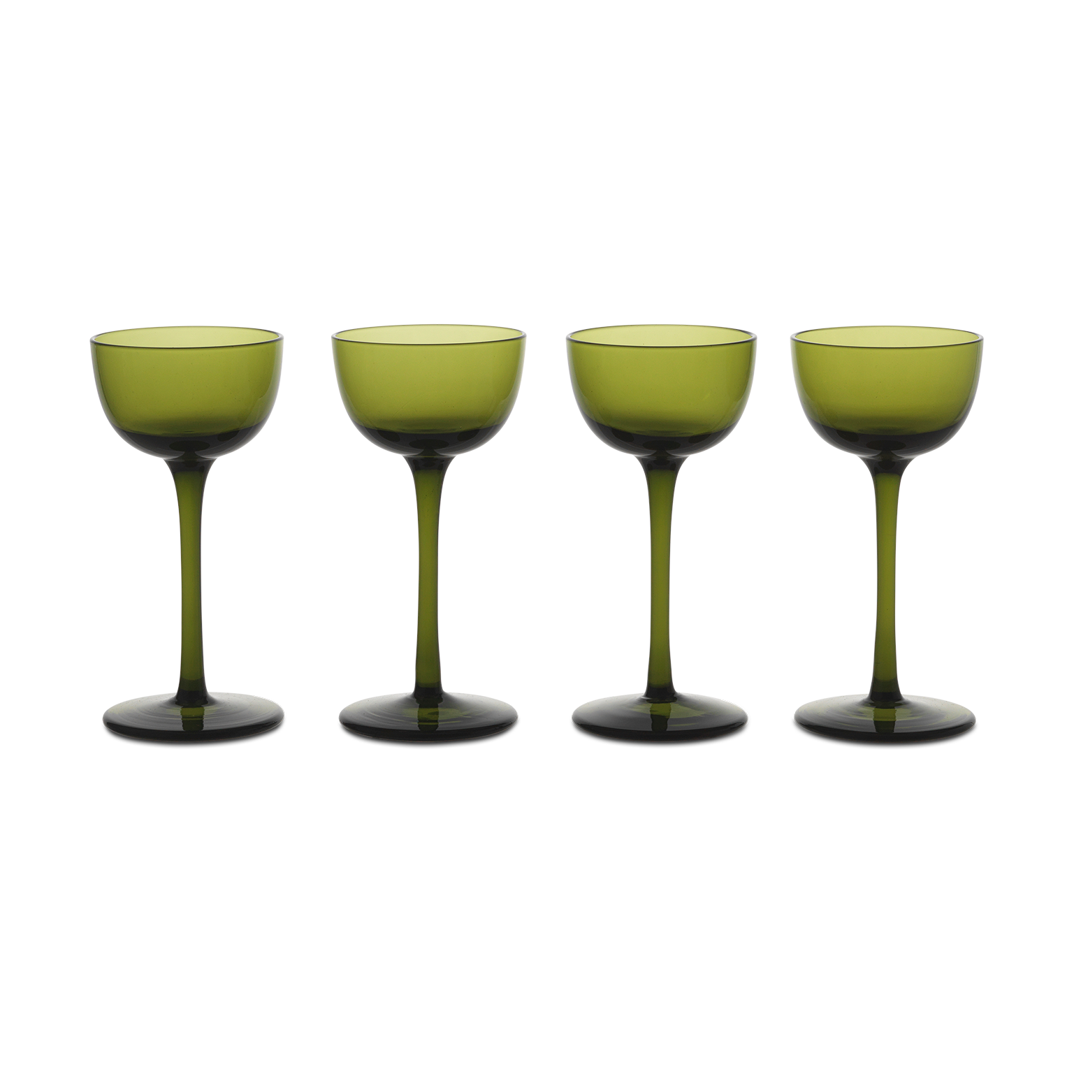 4 Vasos de licor Host Verde musgo