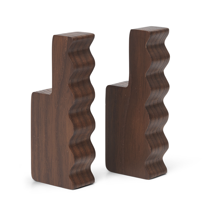 2 Ganchos Unda Marrón oscuro