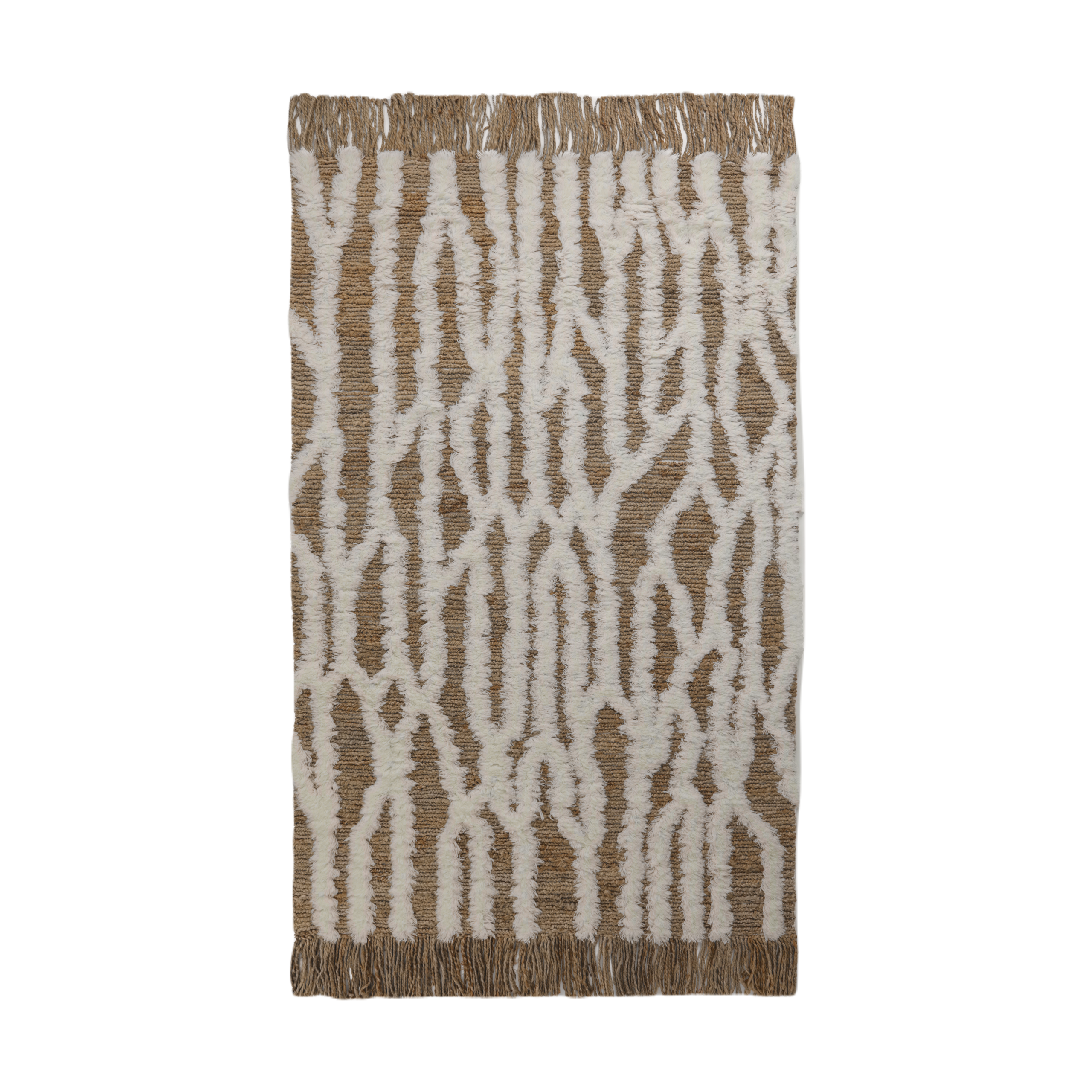 Alfombra de jute Wahl 200x300 cm Brown-offwhite