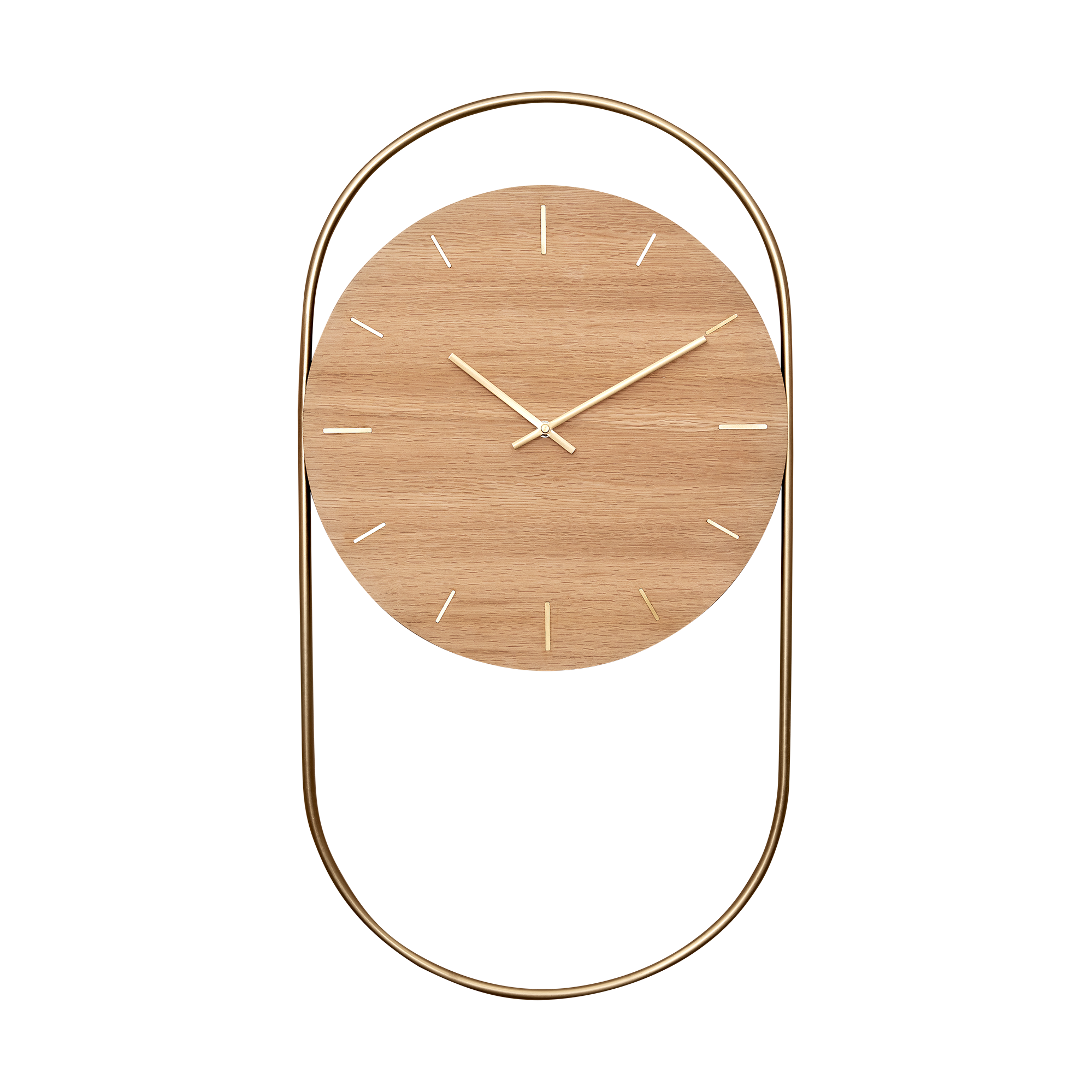 Reloj de pared A-Wall 41x76 cm Oak-brass