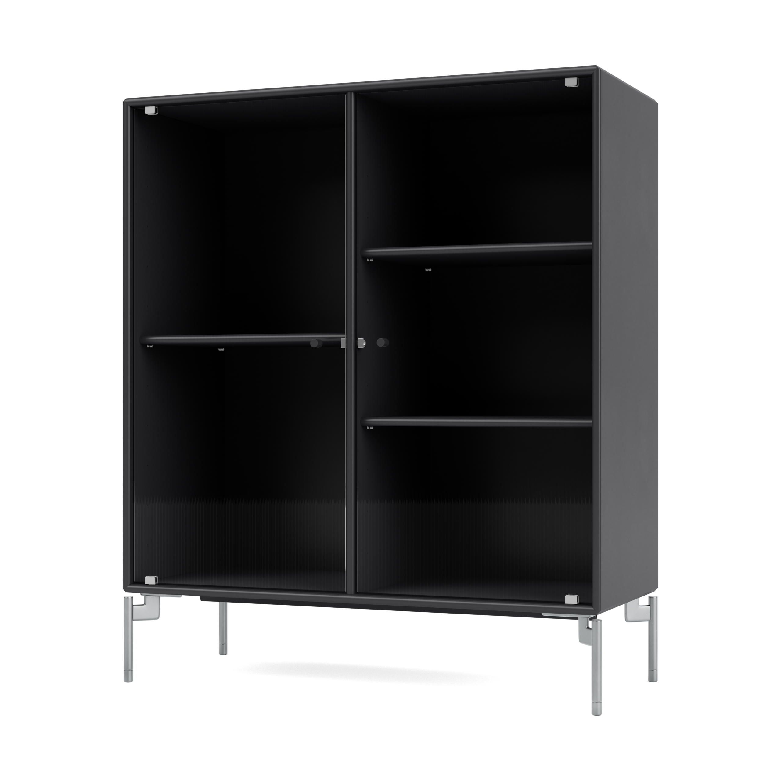 Vitrina Ripple II 69,6x82,2x30 cm Anthracite-ben chrome