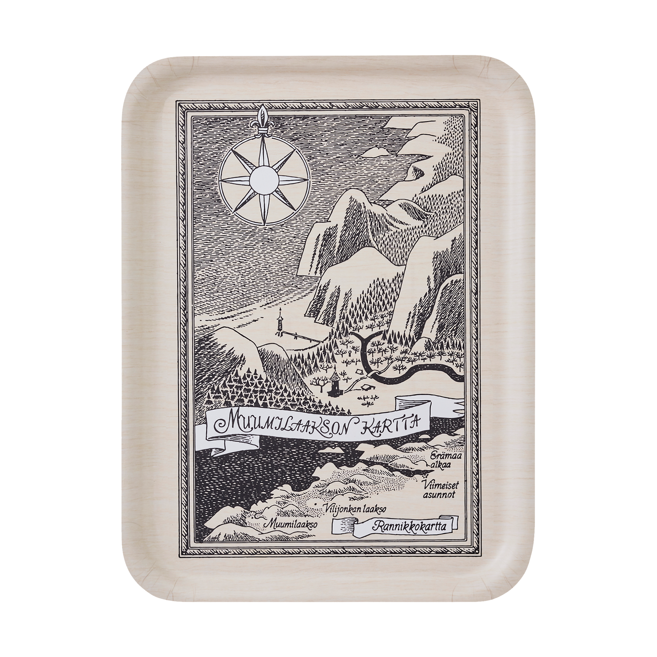 Bandeja Moomin 32x42 cm Finnish Moominvalley map