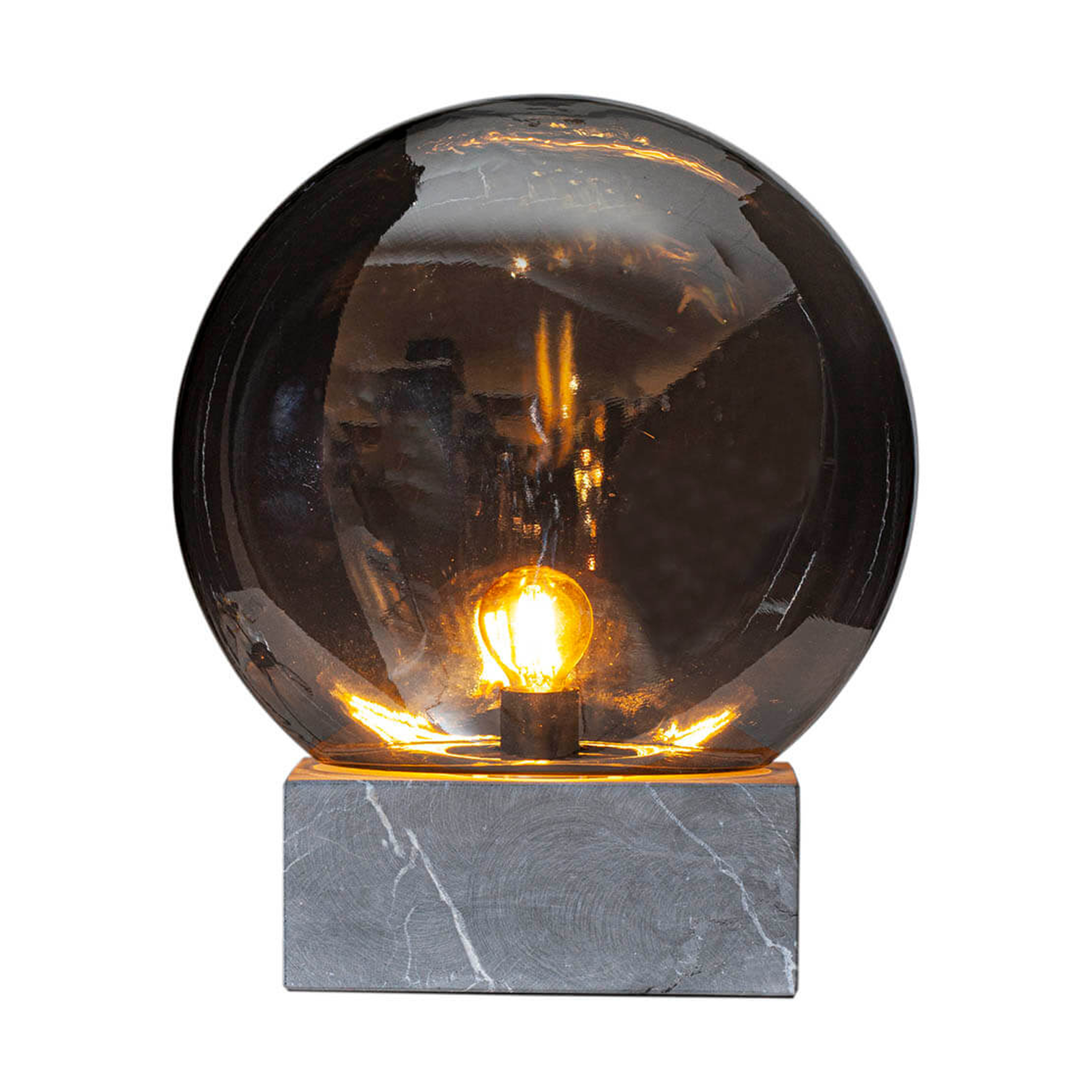 Lámpara de mesa Glori Ø30 cm Gris humo