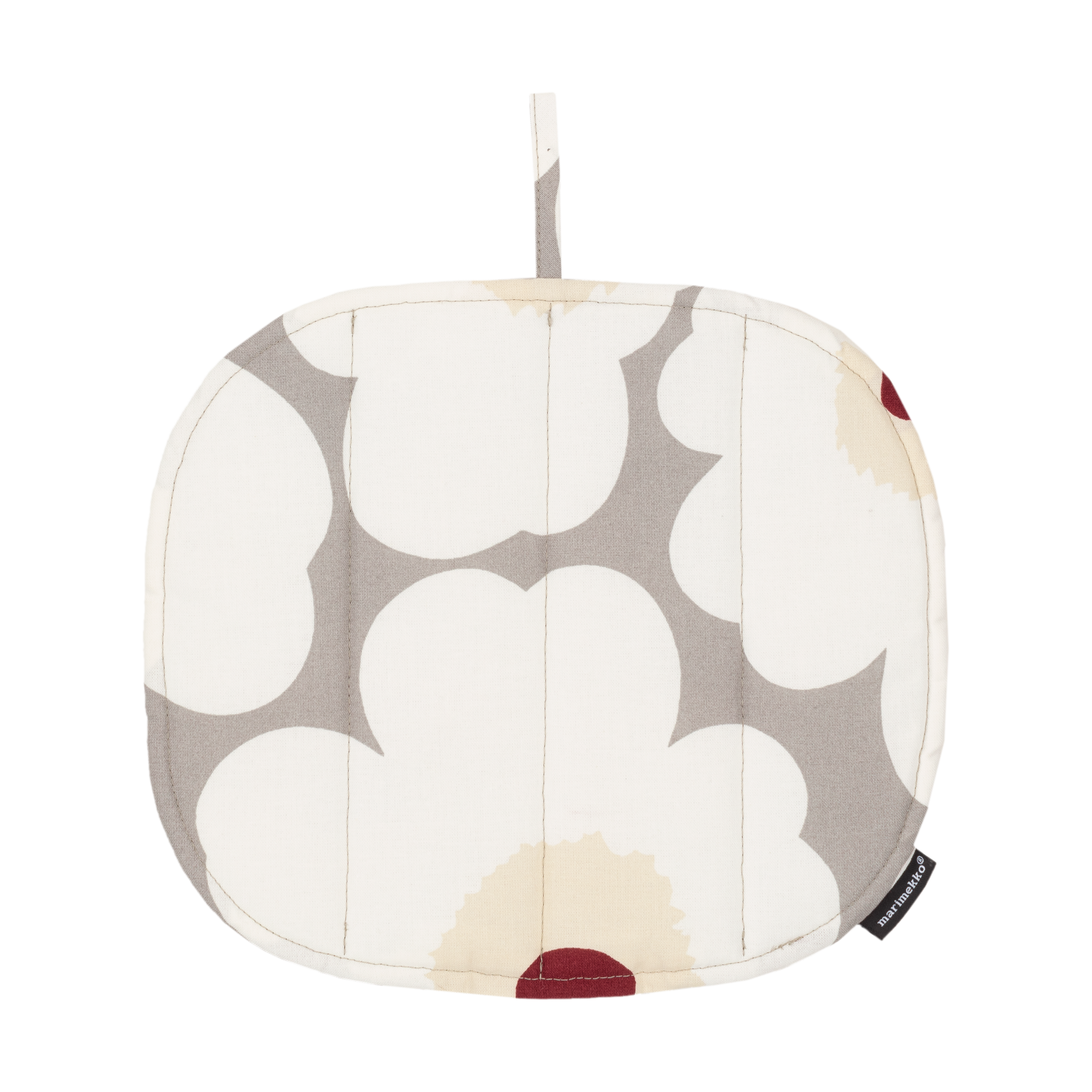 Agarrador Pieni Unikko 22x25 cm L. grey-white-d. red-yellow