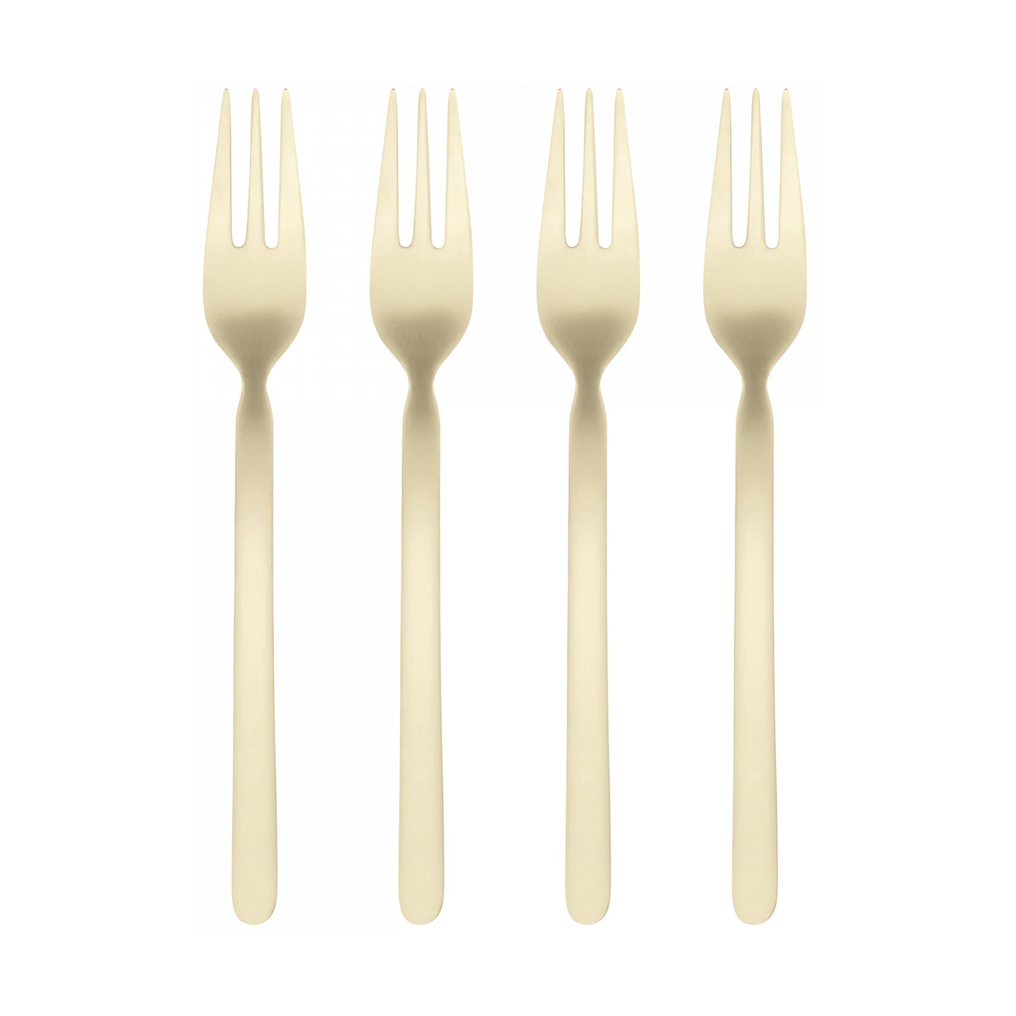 4 Tenedores de postre STELLA champagne 15,5 cm