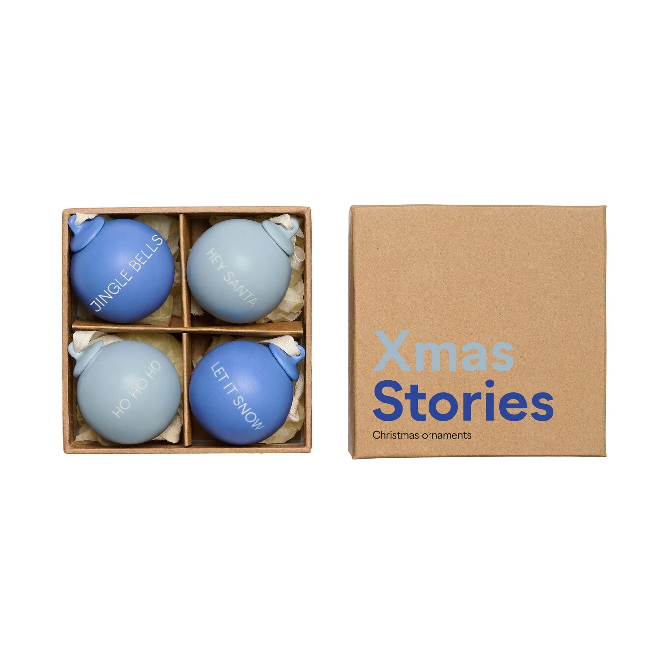 Bola de navidad XMAS Stories Ø4 cm 4 unidades Cobalt blue-light blue