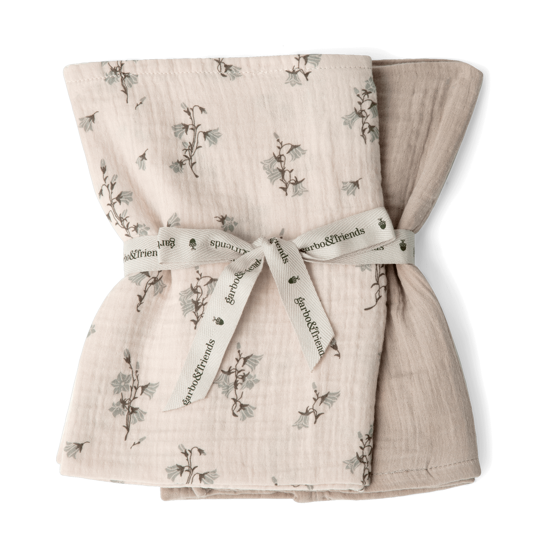 2 mantas pequeñas Bluebell Muslin 60x60 cm