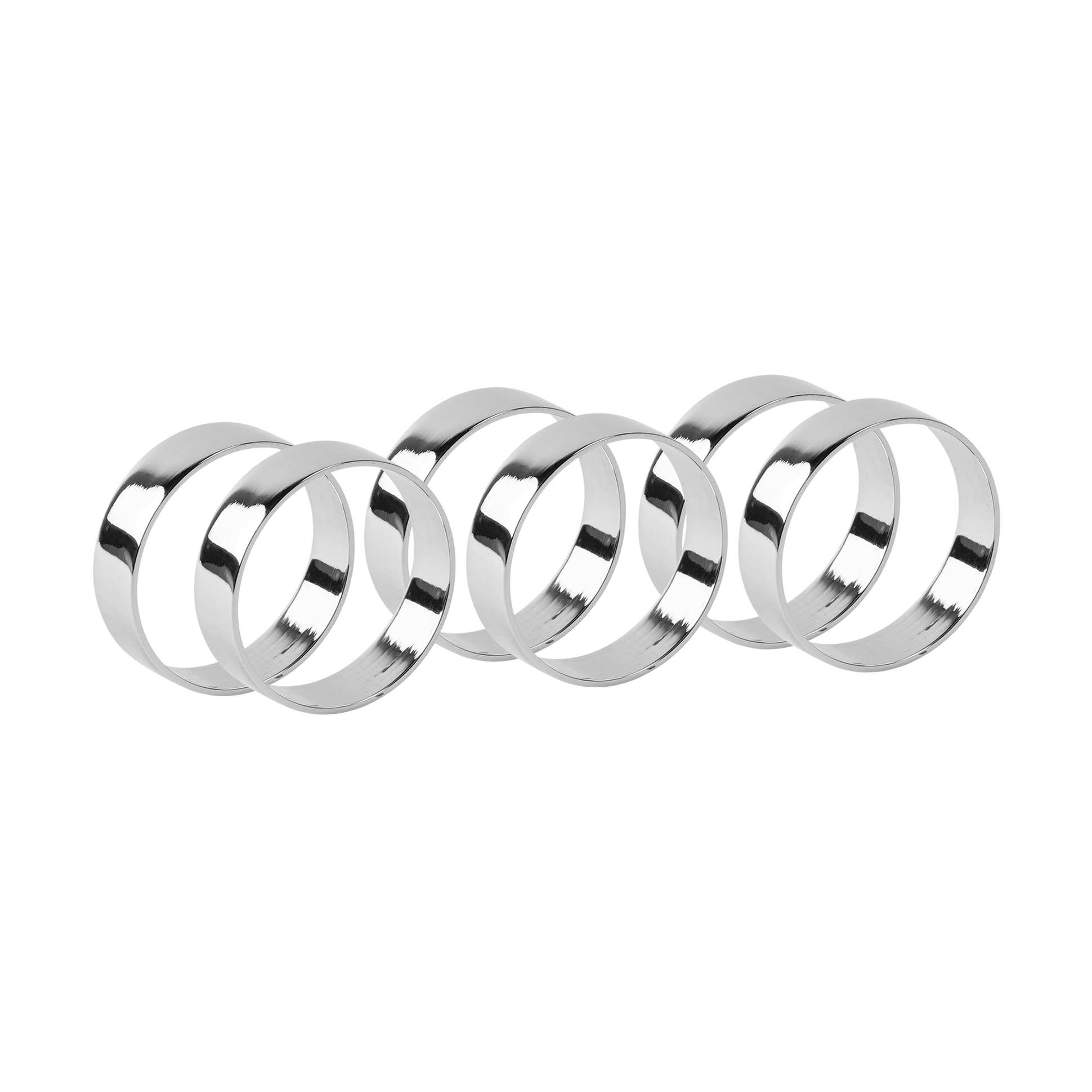 6 Anillos servilleteros Ring Silver finish