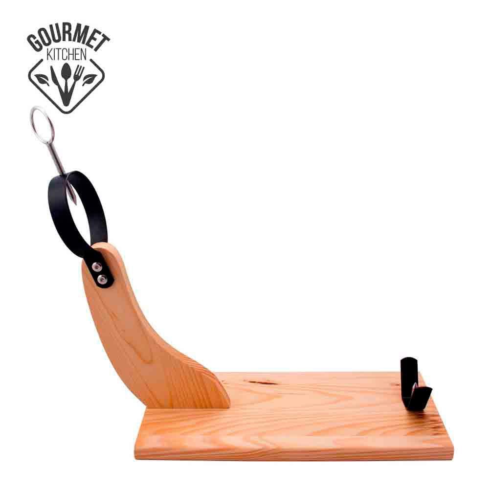 Gourmet Kitchen Jamonero de madera de pino claro 41x44 cm