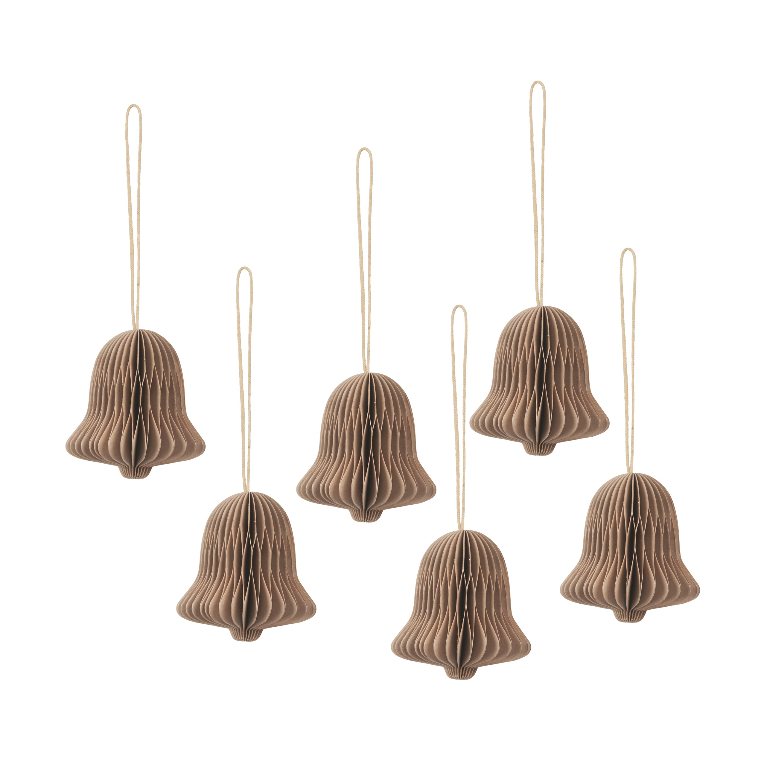 Colgante navideño de campana Chime Natural brown