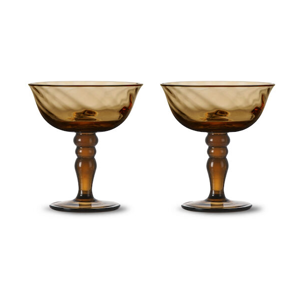 2 Copas de prosecco Opacity 15 cl Marrón