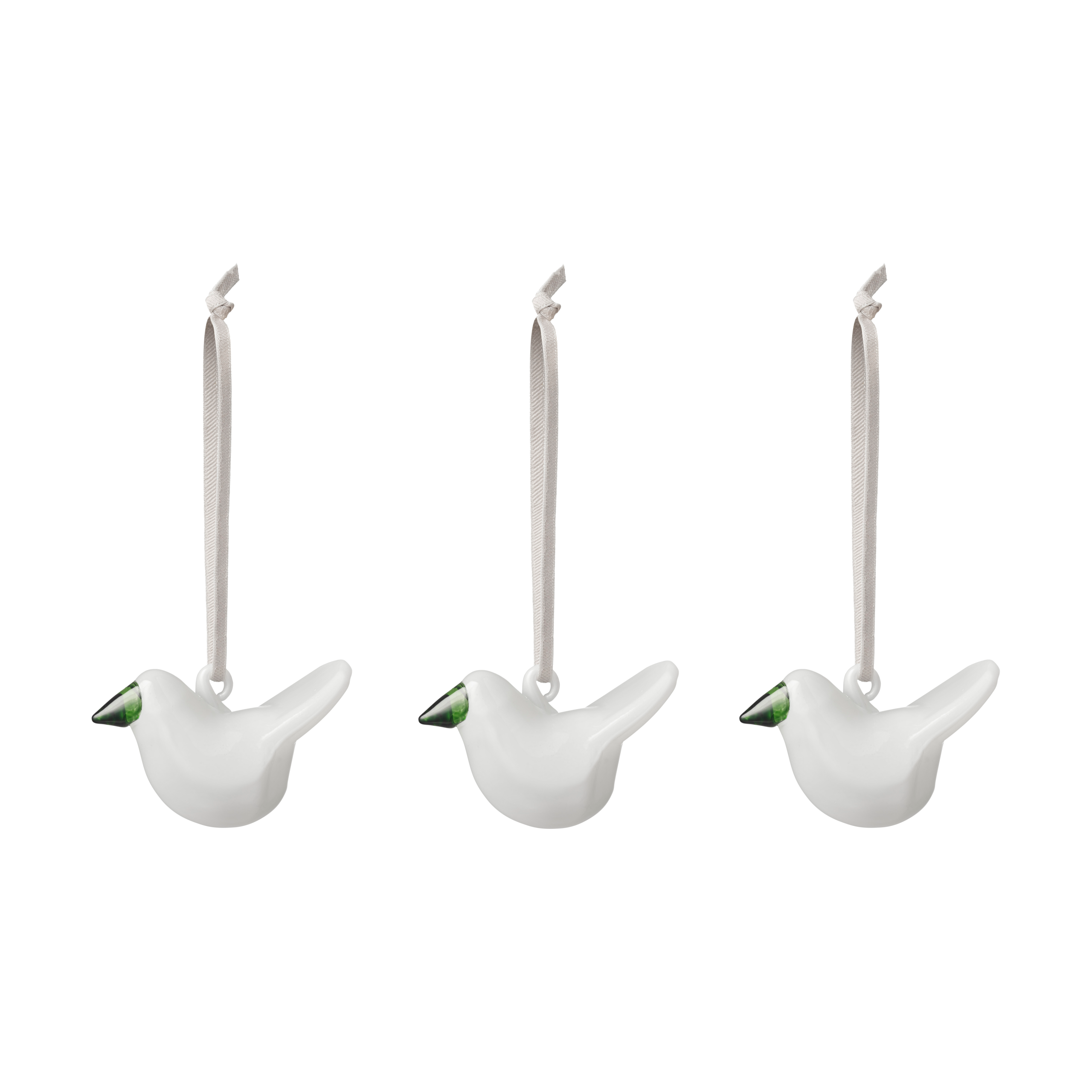 Pájaros de cristal Iittala,  Set de 3  Blanco