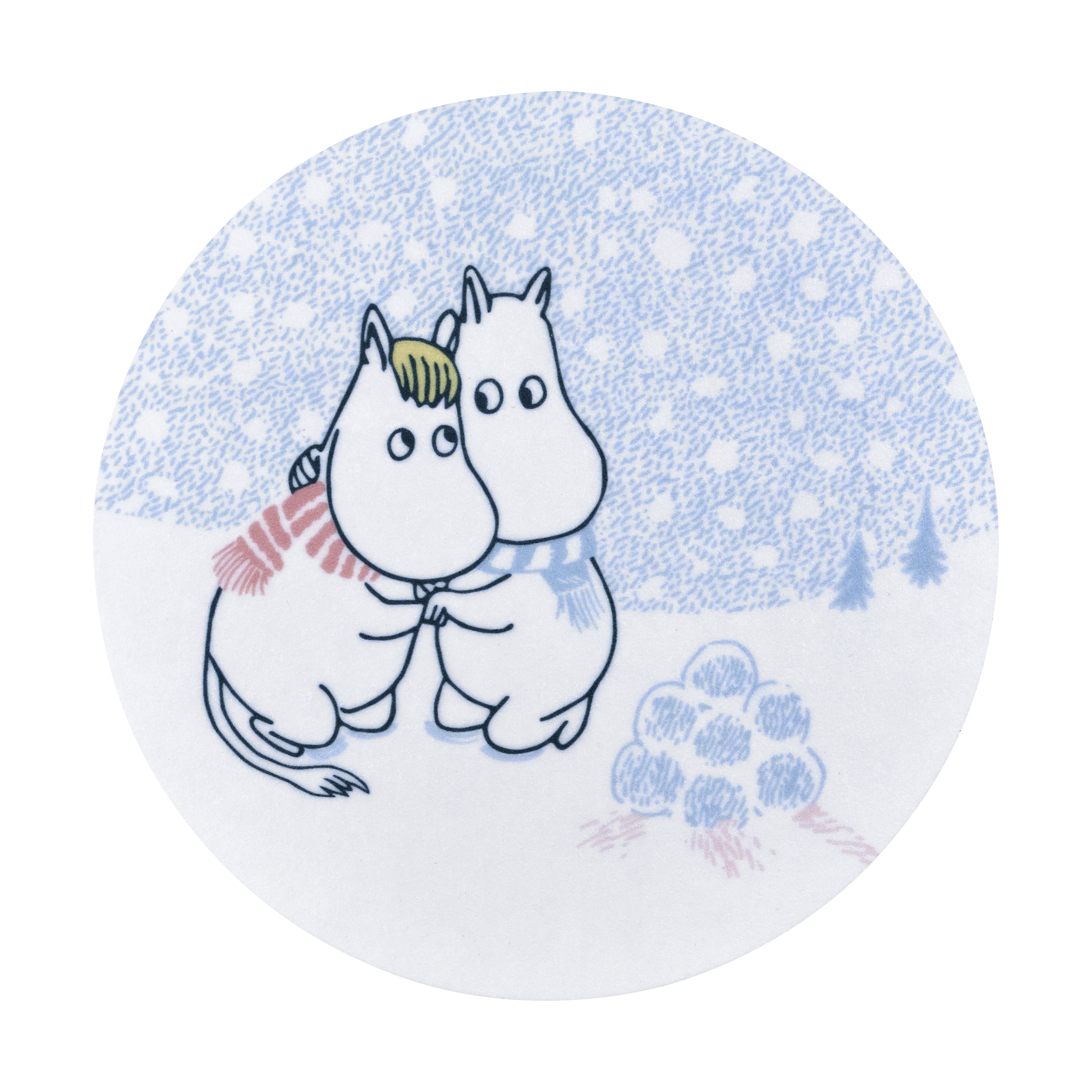 Posavaso Moomin Ø10 cm Let it snow