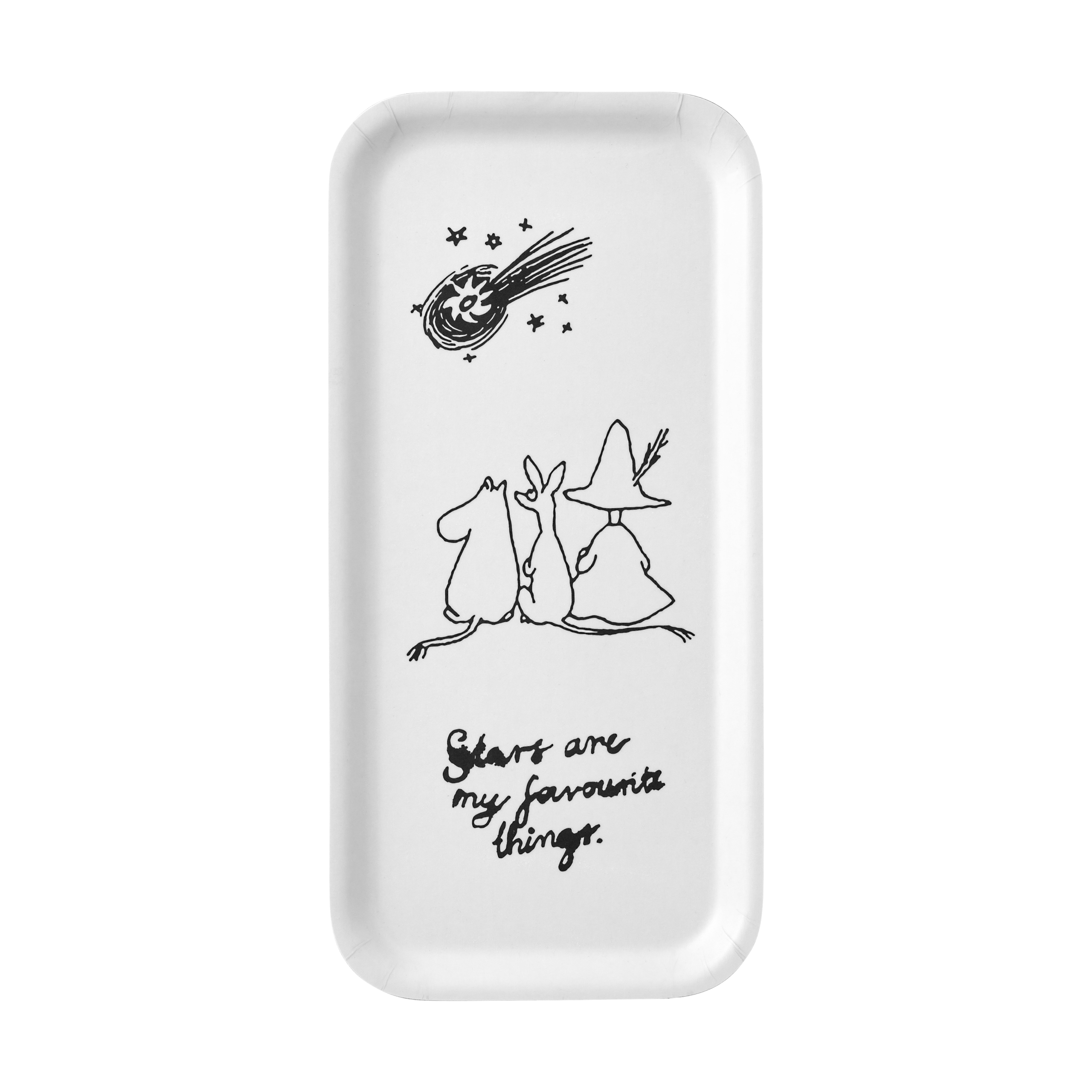 Bandeja Mumin 80, 13x27 cm Blanco