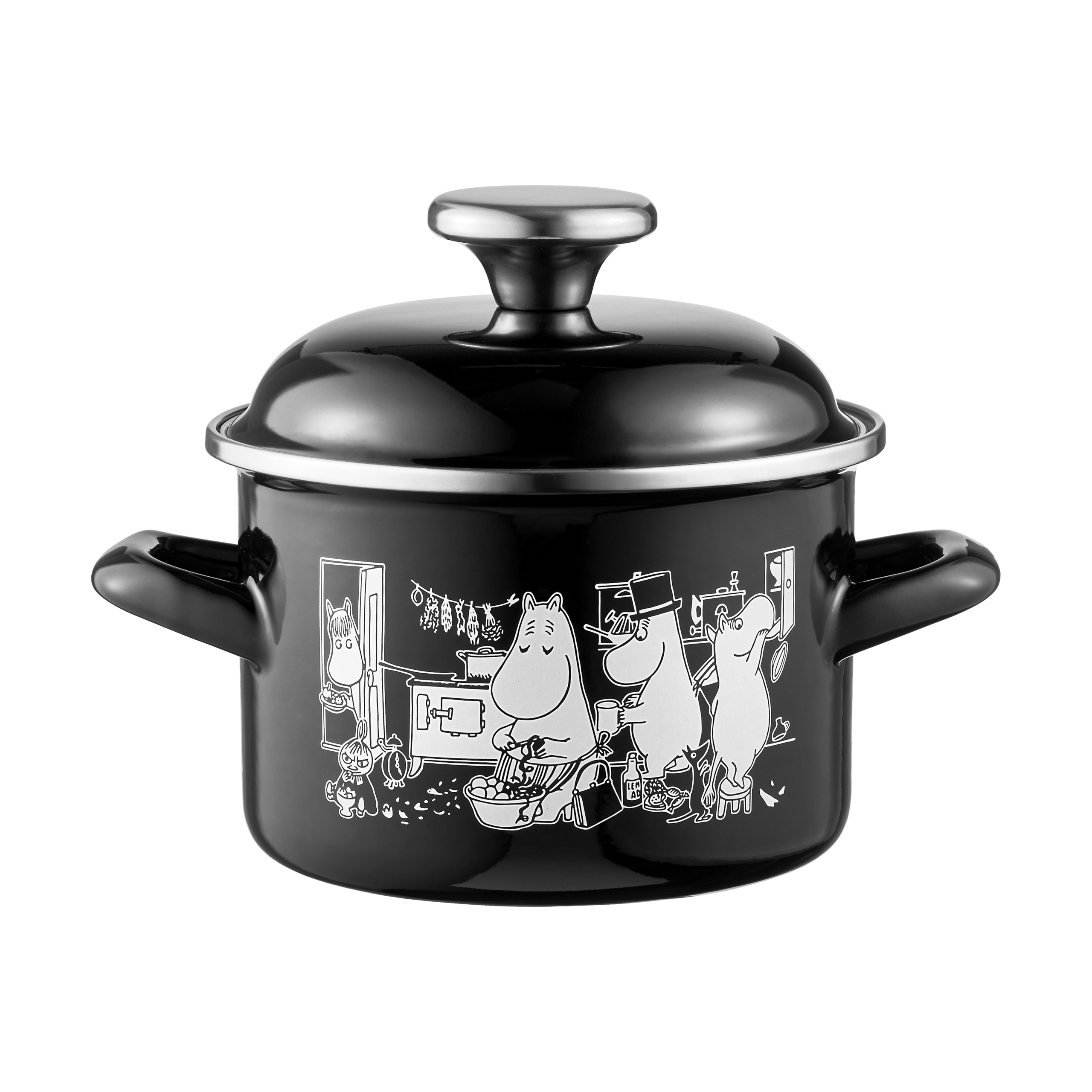 Olla esmaltada Mumin con tapa alta 1,5 L Cocina