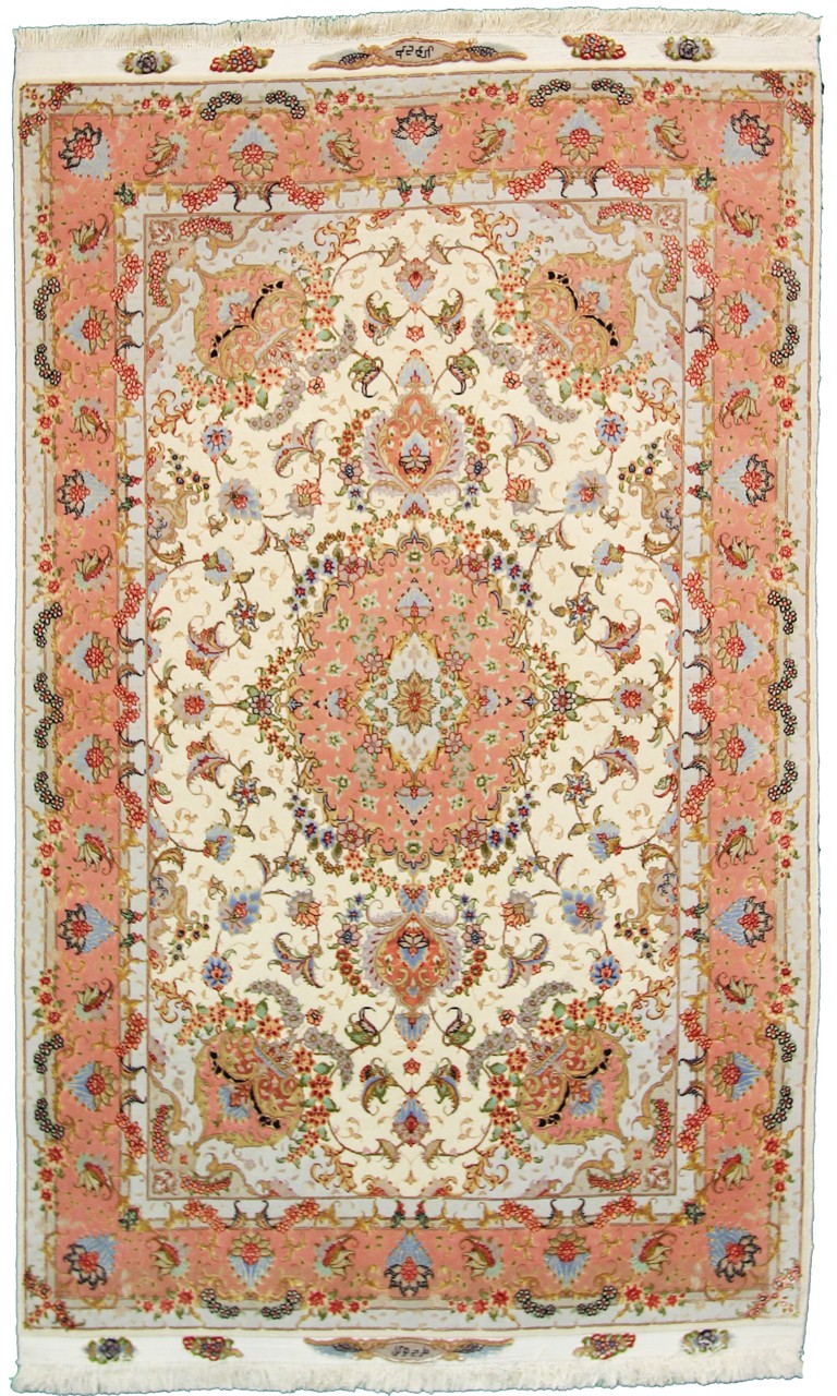Tabriz 70Raj Urdimbre de Seda 162x100 cm