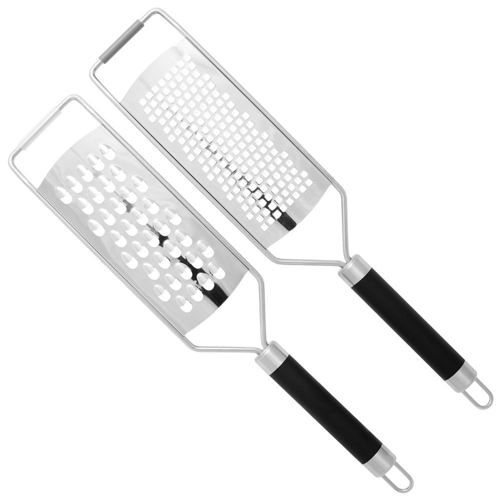 Day Juego De 2 Ralladores Con Mango, Acero Inoxidable, Tapa Protectora, Apto Lavavajillas
