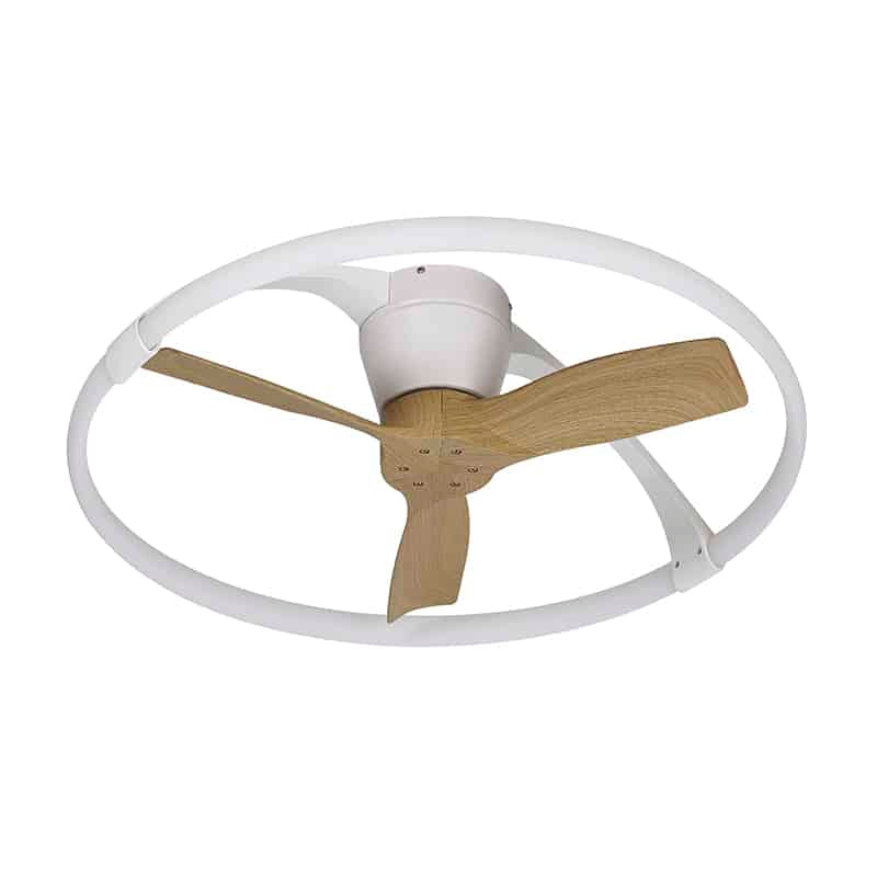 Mantra Nepal Mini Ventilador Plafón LED blanco, madera, beige, marrón 7803