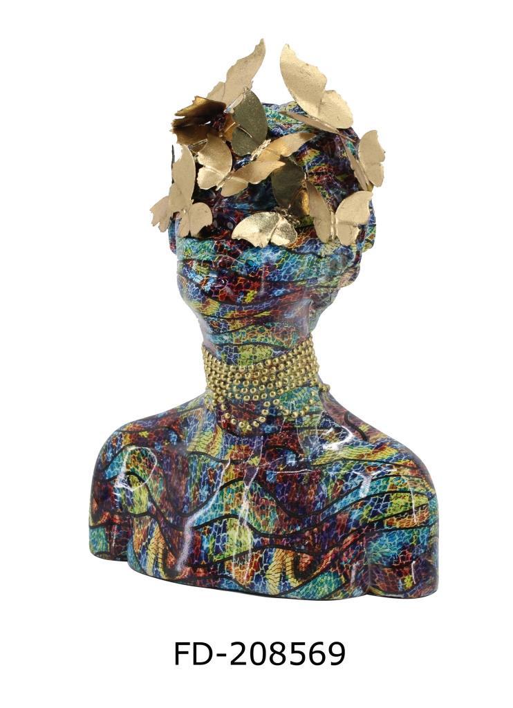 DKD Home Decor Figura Busto Moderno Resina Multicolor 34 x 26 x 18.5 cm