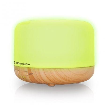 Orbegozo HUA 4000 Humidificador de Aromaterapia y Difusor Ultrasónico, 400ml, Vapor Frío, 7 Luces LED, Temporizador