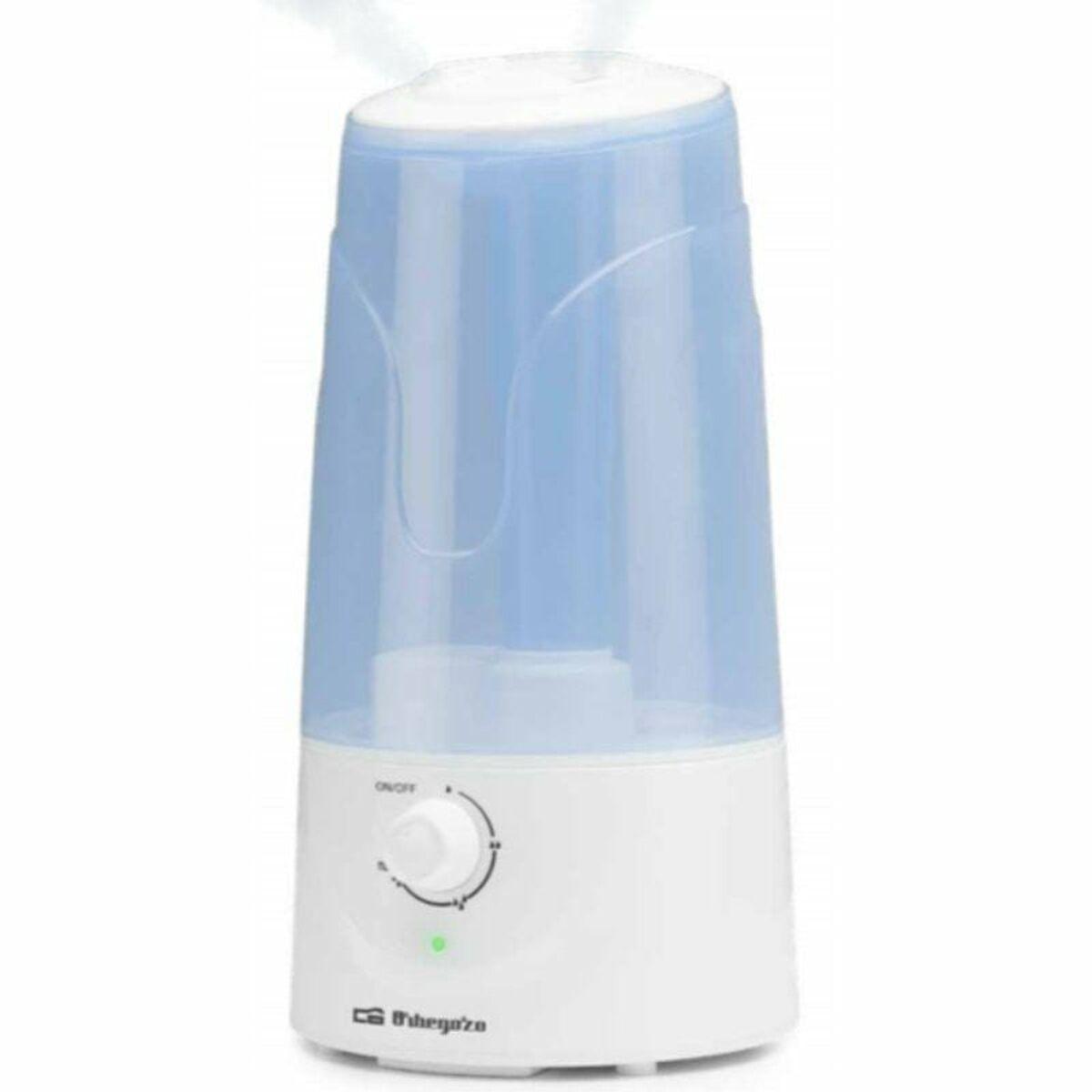Orbegozo HU 2032 Humidificador Ultrasónico Vapor Frío 3L con Doble Salida, Silencioso, Auto-apagado y Purificador de Aire para 30m²