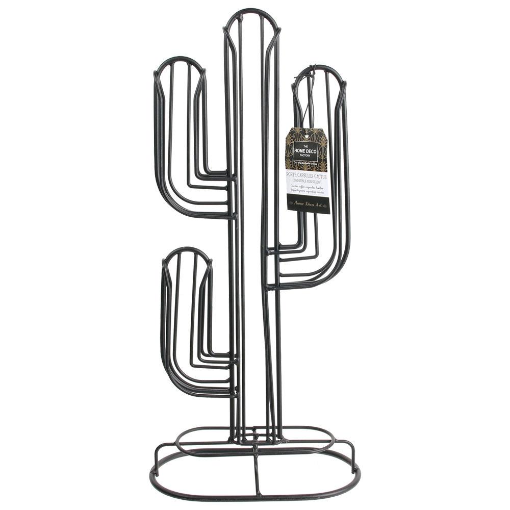 Home Deco Factory Dispensador de Cápsulas Cactus, Decorativo y Práctico, Compatible con Nespresso, 20x10,5 cm
