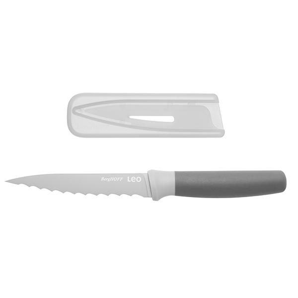 Berghoff 3950045 Cuchillo de Sierra Gris 11,5 cm con Recubrimiento Antiadherente y Mango Contorneado