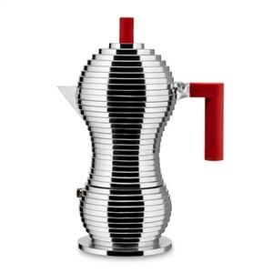 Alessi MDL02/6RFM Pulcina Cafetera 6 Tazas Apto para Inducción Roja
