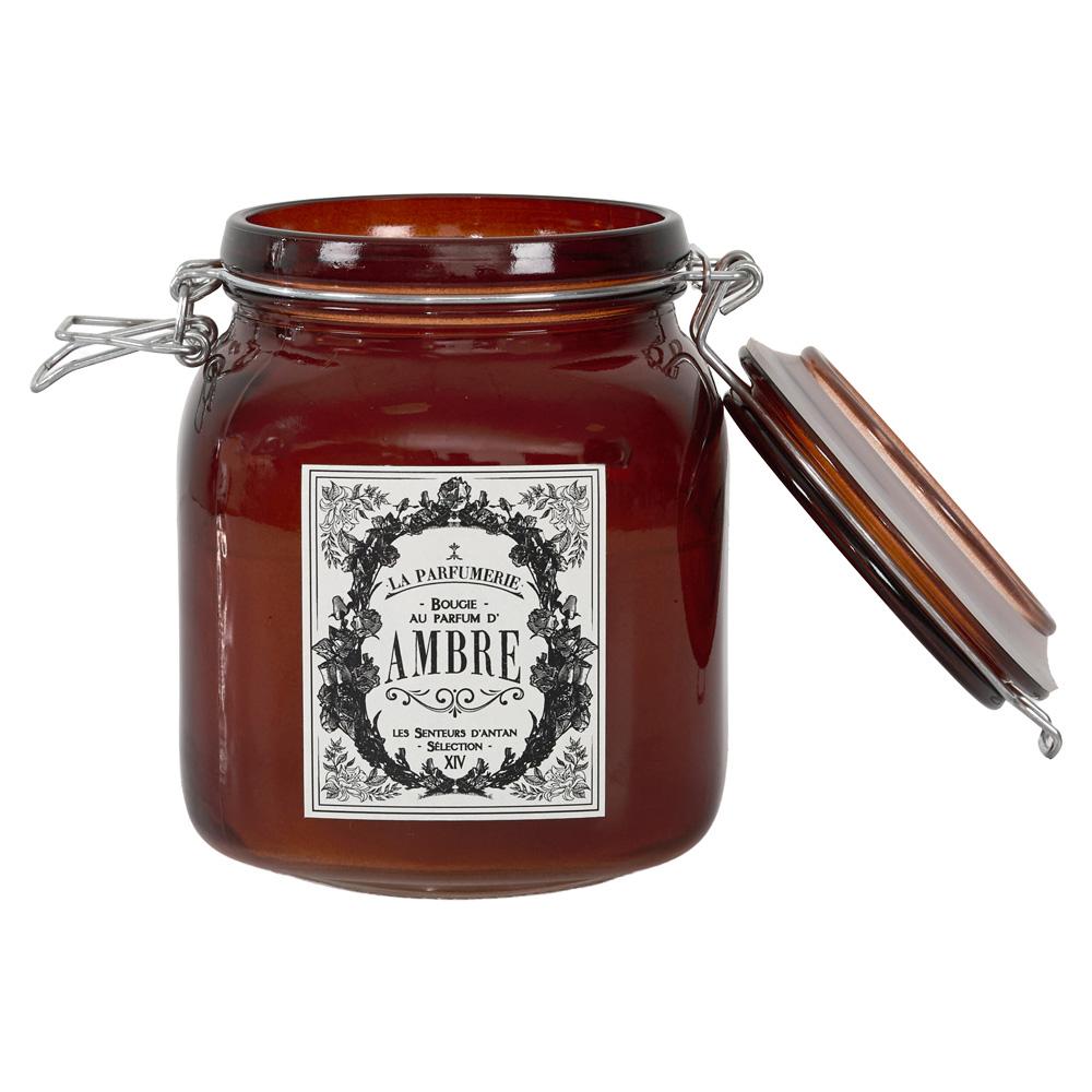 Home Deco Factory Vela Perfumada Apothicaire en Tarro de Vidrio, Almizcle Blanco/Ámbar/Flor de Algodón, 15 cm