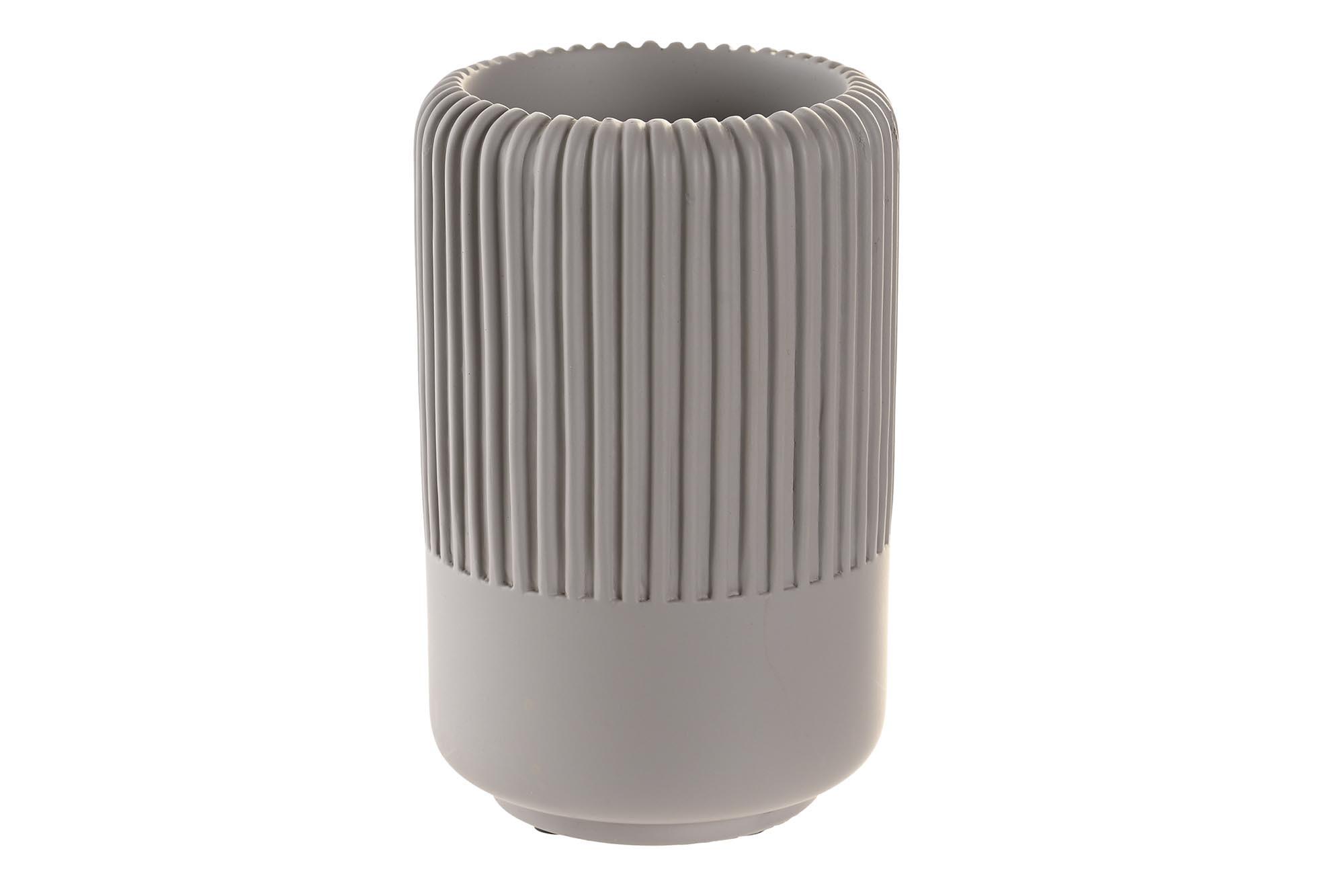 DKD Home Decor Vaso Scandi de Cemento Gris 7x11x7 cm