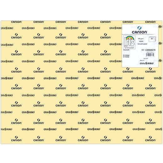 Iris Cartulina 50x65 cm 185 gr Crema -25 unidades