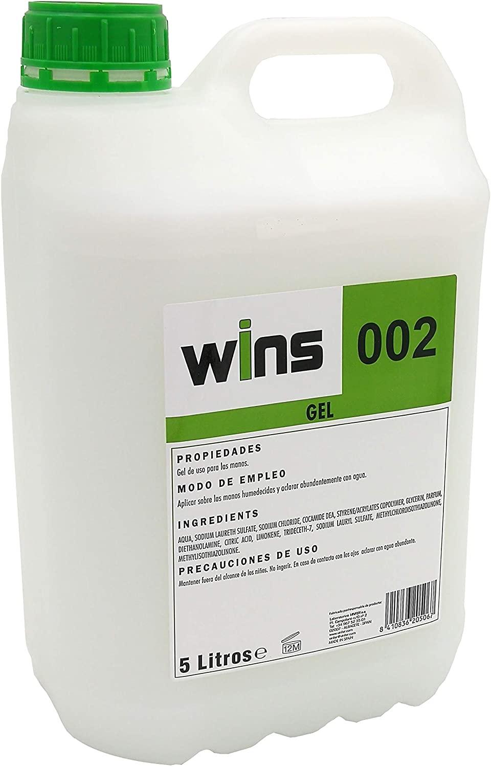 Vinfer Wins 002 Gel De Manos Dermo pH6 Blanco - Garrafa 5L