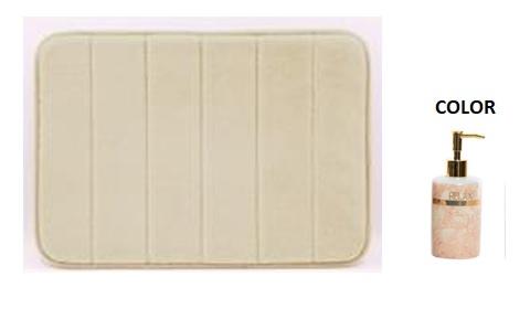 DKD Home Decor Alfombra Glam Melocotón Poliéster 60 cm Ancho, 1 cm Largo, 40 cm Alto Pack 6 Unidades Colección Marmol Glam