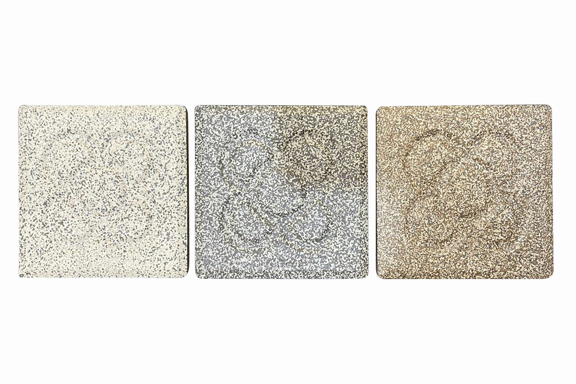 DKD Home Decor Salvamantel Urban Dolomite tipo Baldosa Panot, Surtido Colores Gris, Gris Claro o Marrón, 20x20 cm Pack 12 Unidades