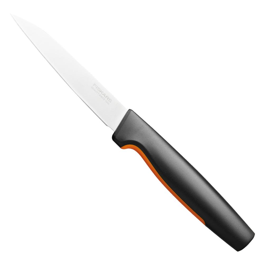 Fiskars Cuchillo de Oficio Functional Form Pack de 6, Acero Inoxidable Japonés, Hoja 110mm, Para Frutas y Verduras