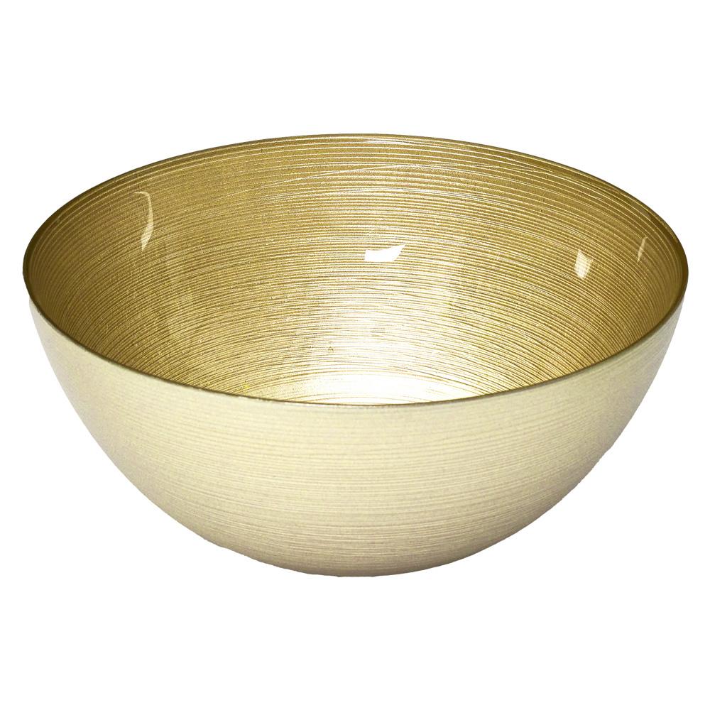 Home Deco Factory Ensaladera Dorada Lounge de vidrio diámetro 28 cm