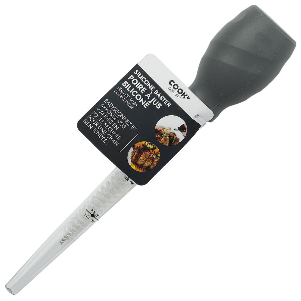 Cook Concept Perilla Dosis Silicona 30 cm - Plástico y Silicona, Incluye Cepillo Limpiador y Pipeta Graduada