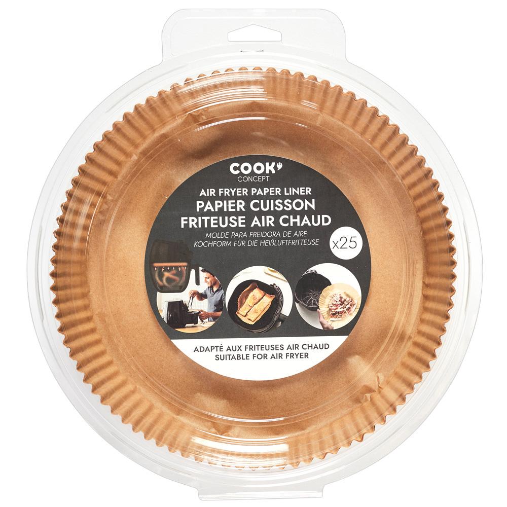 Cook Concept Juego de 25 Papeles para Freidora de Aire, Antiadherente, Diámetro 20 cm