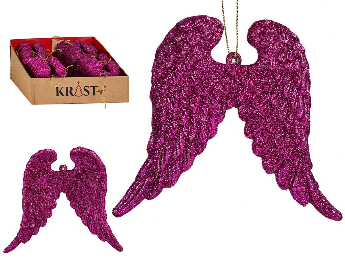 Krist+ Adorno Árbol Navidad Ala Doble Fucsia 11x9.5x2 cm (48 Unidades)