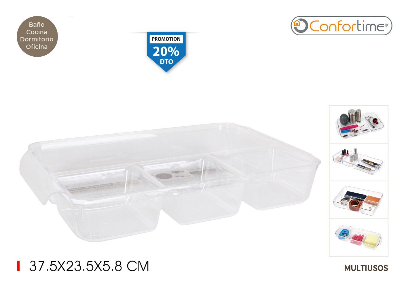 Confortime Bandeja Organizador 37.5 x 23.5 x 5.8 cm (12 Unidades)