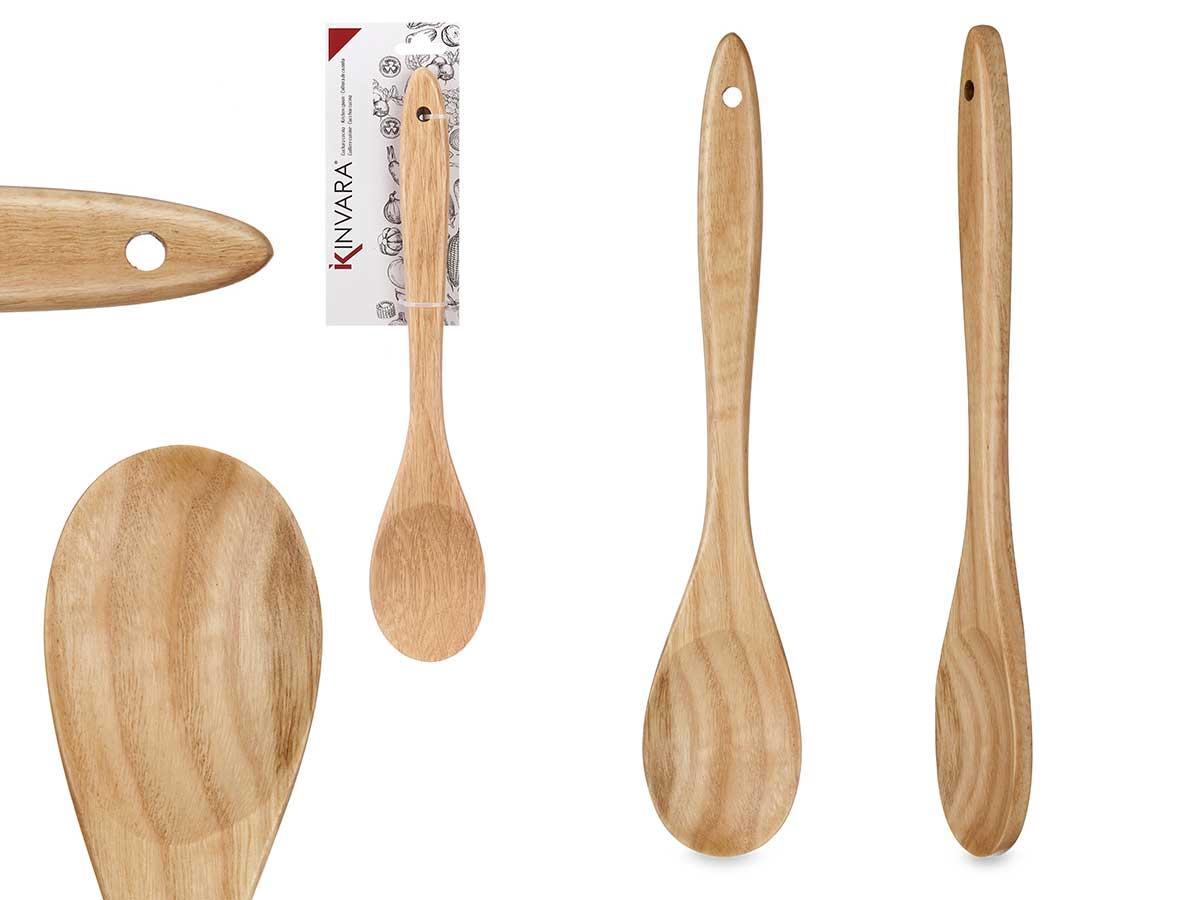 Kinvara Cuchara de Madera para Cocina 7x35x2 cm, Natural (24 Unidades)