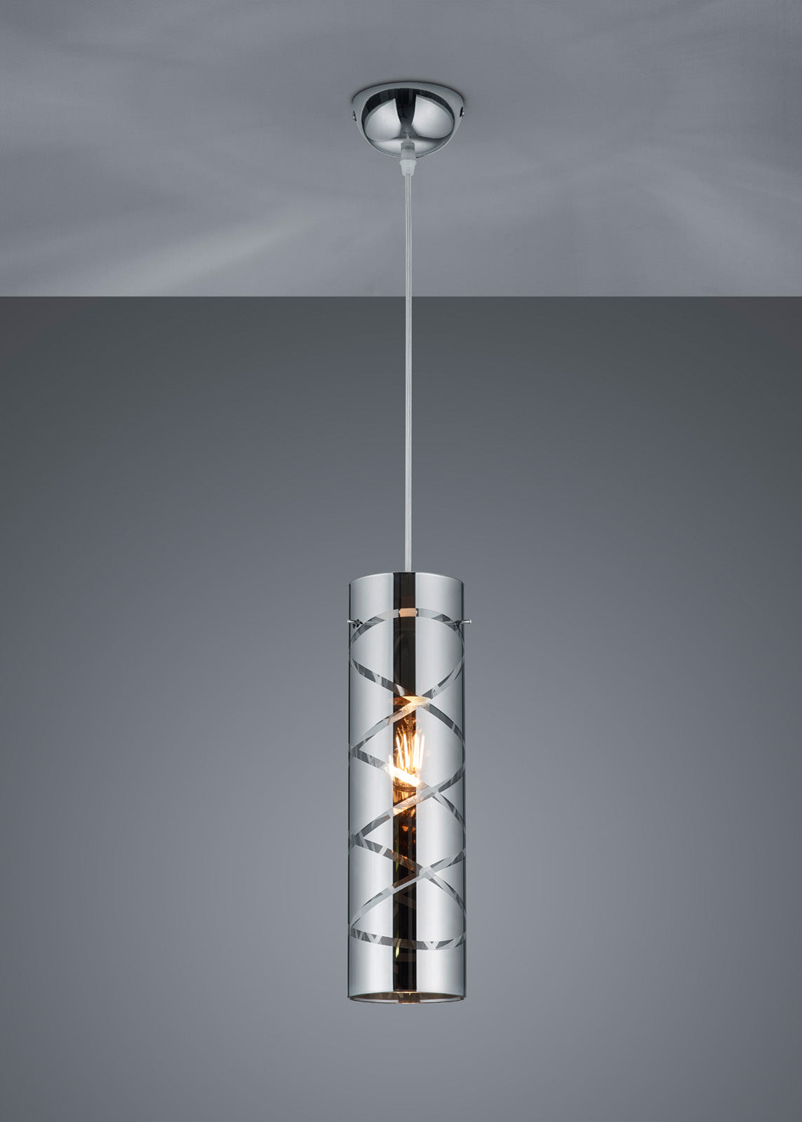 Trio Romano Lámpara de techo colgante metal cromo R30171054