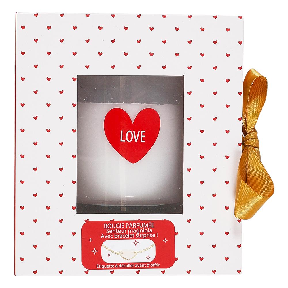 The Concept Factory Vela Perfumada Corazón Y Joya - Bougie, Surtidos: Chou, Love, Chaton, Incluye Pulsera Sorpresa