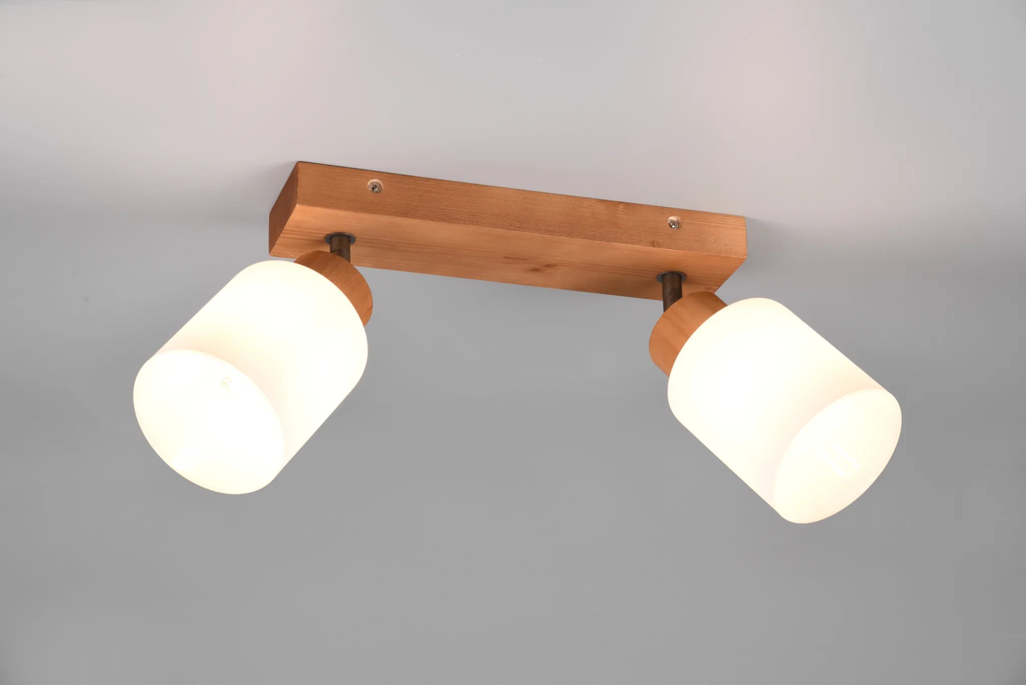 Trio Assam foco LED madera y blanco R81112030
